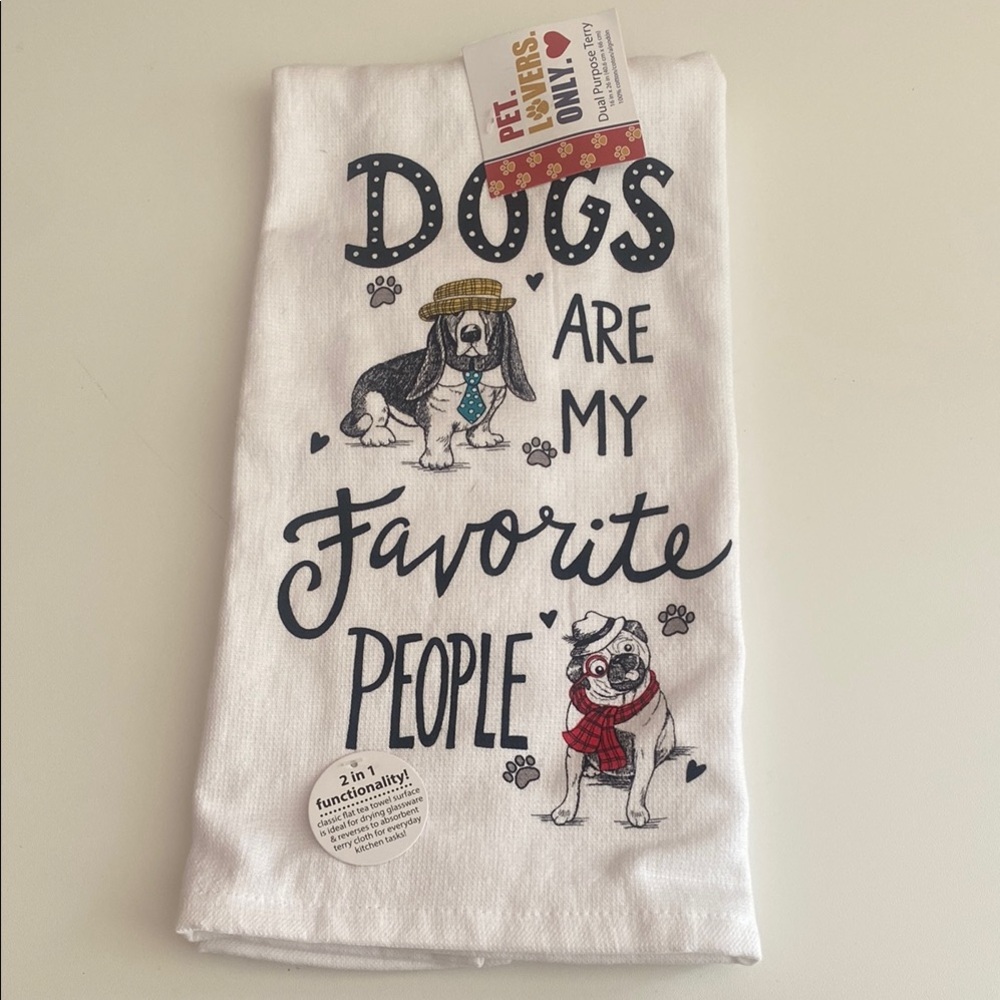 White Kitchen Dog Towel